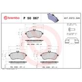 Jeu de plaquettes de frein avant BREMBO - P 50 067