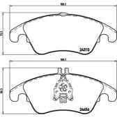 Jeu de plaquettes de frein avant BREMBO - P 50 069