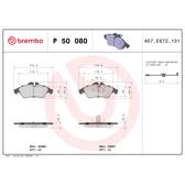 Jeu de plaquettes de frein avant BREMBO - P 50 080