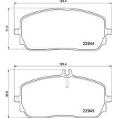Jeu de plaquettes de frein avant BREMBO - P 50 152
