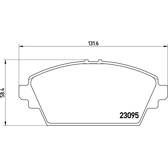 Jeu de plaquettes de frein avant BREMBO - P 56 044