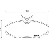 Jeu de plaquettes de frein avant BREMBO - P 56 061