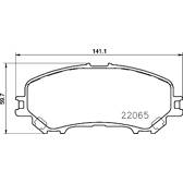 Jeu de plaquettes de frein avant BREMBO - P 56 100