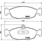 Jeu de plaquettes de frein avant BREMBO - P 59 011