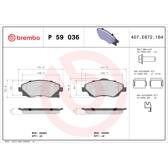 Jeu de plaquettes de frein avant BREMBO - P 59 036