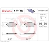 Jeu de plaquettes de frein avant BREMBO - P 59 052