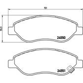 Jeu de plaquettes de frein avant BREMBO - P 59 053