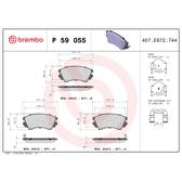 Jeu de plaquettes de frein avant BREMBO - P 59 055