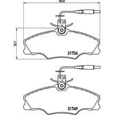 Jeu de plaquettes de frein avant BREMBO - P 61 056