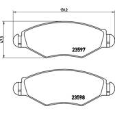 Jeu de plaquettes de frein avant BREMBO - P 61 063