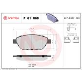 Jeu de plaquettes de frein avant BREMBO - P 61 068