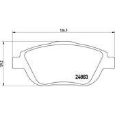Jeu de plaquettes de frein avant BREMBO - P 61 103