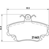 Jeu de plaquettes de frein avant BREMBO - P 68 008