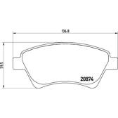 Jeu de plaquettes de frein avant BREMBO - P 68 034