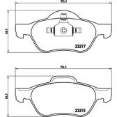 Jeu de plaquettes de frein avant BREMBO - P 68 048