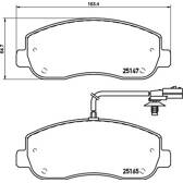Jeu de plaquettes de frein avant BREMBO - P 68 062