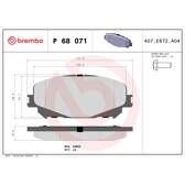 Jeu de plaquettes de frein avant BREMBO - P 68 071X