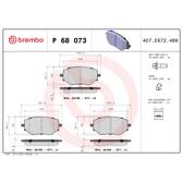 Jeu de plaquettes de frein avant BREMBO - P 68 073