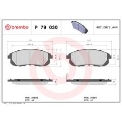 BREMBO P 79 032 Plaquette De Frein - Haute Performance Avec Indicateur D'Usure
