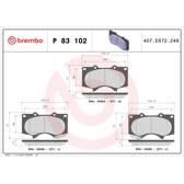Jeu de plaquettes de frein avant BREMBO - P 83 102