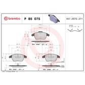 Jeu de plaquettes de frein avant BREMBO - P 85 075