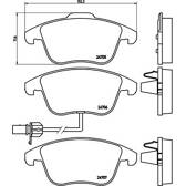 Jeu de plaquettes de frein avant BREMBO - P 85 113