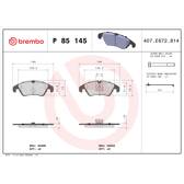 Jeu de plaquettes de frein avant BREMBO - P 85 145