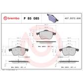 Jogo de pastilhas de freio dianteiro BREMBO - P 85 085
