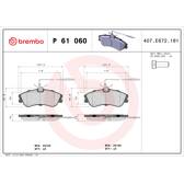 Juego de pastillas de freno delanteras BREMBO - P 61 060