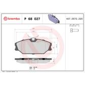 Juego de pastillas de freno delanteras BREMBO - P 68 027