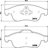 Juego de pastillas de freno delanteras BREMBO - P 68 050