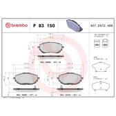 Juego de pastillas de freno delanteras BREMBO - P 83 150