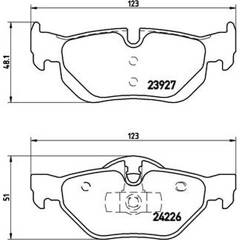 TEXTAR Pastiglie freno posteriore per BMW 3 e36 z1 z3 senza sensore Teves-FRENO