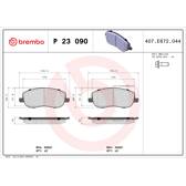Brembo P 23 054 – Pastiglie Freno Anteriori, Omologate ECE R90, Per Bendix