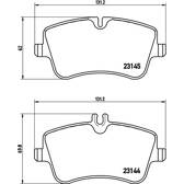 Kit pastiglie freno anteriore per Mercedes-Benz CLASSE C