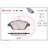 Kit pastiglie freno anteriore BREMBO - P 61 103