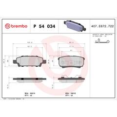 Brembo P 18 024 - Pastiglia Freno - Posteriore