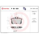 Brembo P 50 020 – Pastiglie Freno Posteriori, Omologate ECE-R90, Larghezza 125,7 Mm, Per Sistema Bosch, Con Indicatore Usura - 6