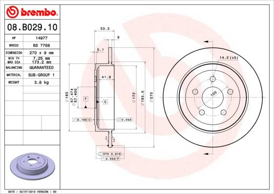 Brake disc set (2)