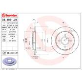 Brake disc set (2) BREMBO - 08.4931.24
