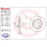 Brake disc set (2) BREMBO - 08.5334.10