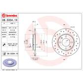 Brake disc set (2) BREMBO - 08.5334.1X