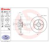 Brake disc (per unit) BREMBO - 08.9512.17
