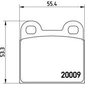 Rear brake pad set BREMBO - P 06 001