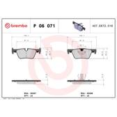 Rear brake pad set BREMBO - P 06 071