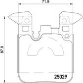 Rear brake pad set BREMBO - P 06 087