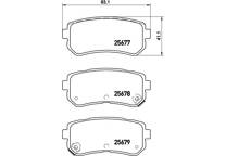 Rear brake pad set