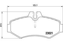 Rear brake pad set
