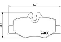 Rear brake pad set