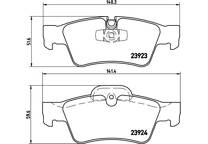 Rear brake pad set